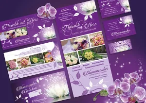Referenz Flyer & Geschäftsausstattung für Firma Blumenzauber