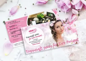 Flyer für Brautstyling von Déesse Kosmetik