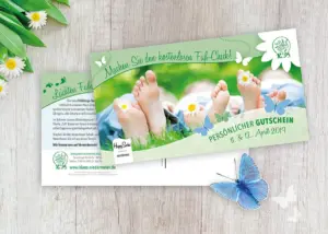 Gutschein-Mailing zum Fuß-Check von Schuhtechnik Klaus Niedermeier
