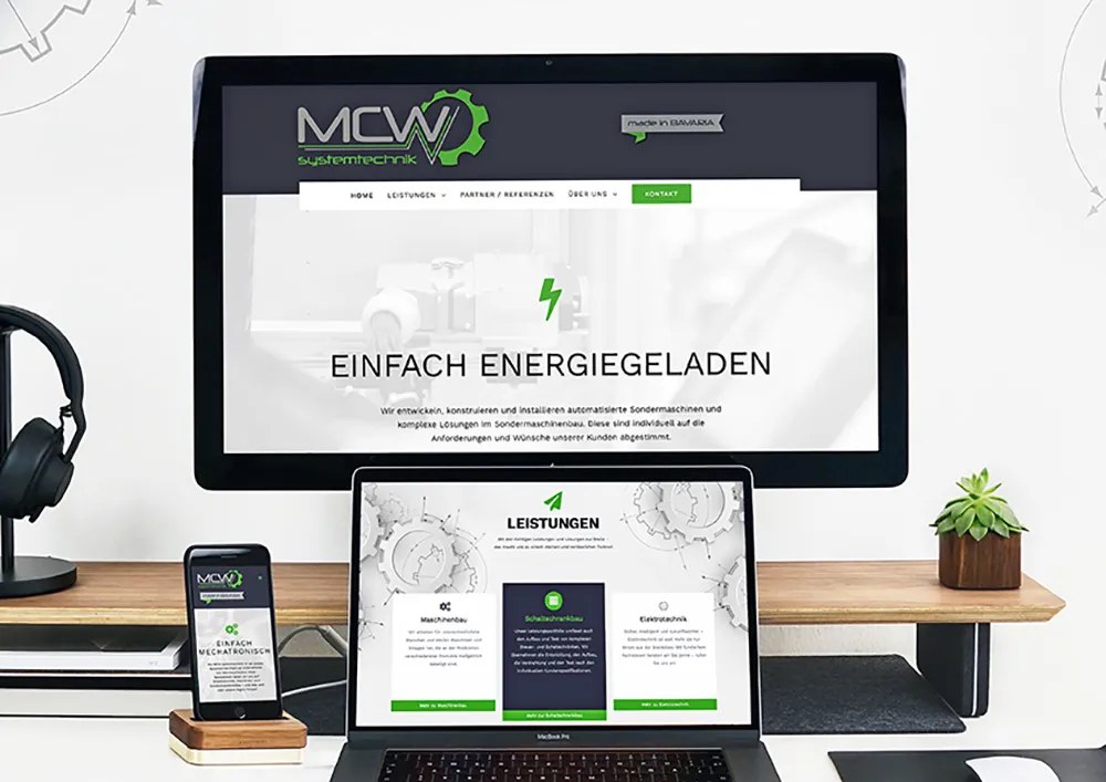 Referenz Webdesign für Kunden MCW