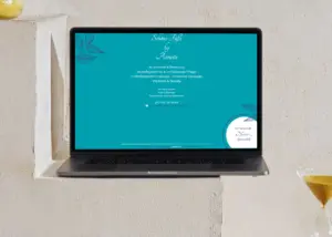 Webseite von Fußpflege Falkenstein auf einem Laptop