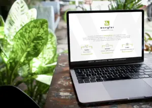 Webseite von Wengler Landschaftsbau auf einem Laptop