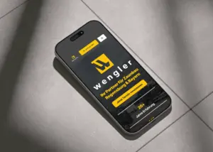 Webseite von Wengler Zaunbau GmbH & Co. KG auf einem Smartphone