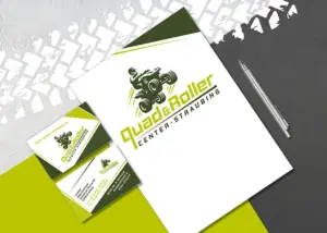 Briefpapier und Visitenkarten des Quad & Roller Center Straubing