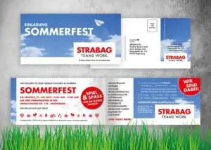 Einladungsmailing zum Sommerfest der Strabag in Regensburg