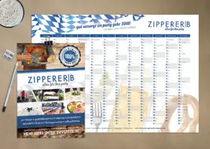 Plakat und Jahreskalender für Zipperer B