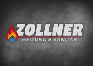 Logo von Zollner Heizung & Sanitär auf dunklem Hintergrund